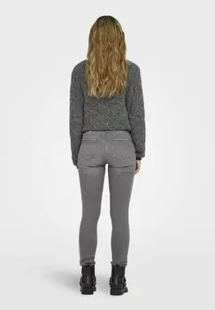 Джинсы облегающие ONLSHAPE MITTLERE TAILLE ONLY, серый деним