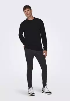 Джинсы облегающие Only & Sons, серый