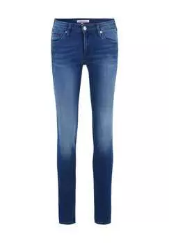 Джинсы облегающие потертые Tommy Jeans, синий