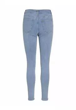 Джинсы облегающие REGULAR WAIST VILA, светло-голубой деним