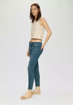 Джинсы облегающие SADIE MID RISE QS, темно-синий деним