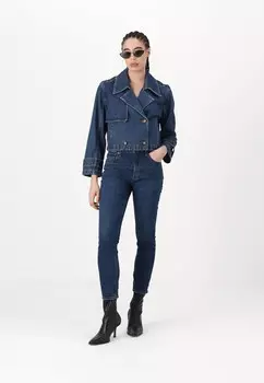 Джинсы облегающие SKINNY Abercrombie & Fitch, темно-синий деним