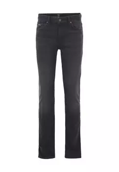 Джинсы, облегающие, со средней талией, мужские Hugo Boss, черный