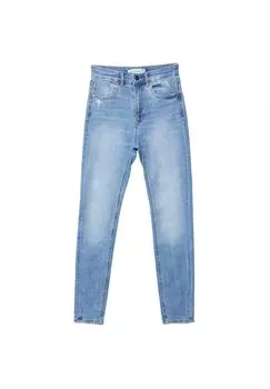 Джинсы облегающие Stradivarius, голубой