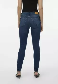 Джинсы облегающие Vero Moda, темно-синий деним