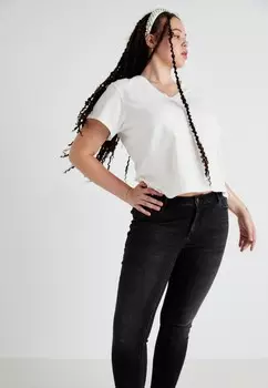 Джинсы облегающие VMCFLASH SKINNY Vero Moda Curve, черный деним