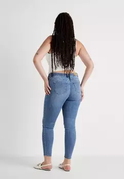 Джинсы облегающие VMCFLASH Vero Moda Curve, синий деним