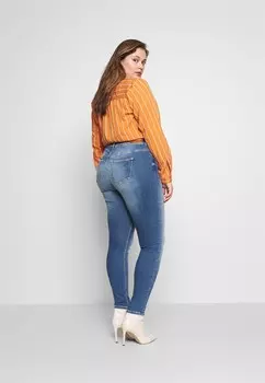 Джинсы облегающие VMLUX Vero Moda Curve, синий деним