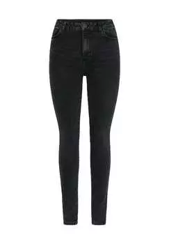 Джинсы обтягивающие 5-карманные Pieces, серый