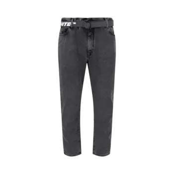 Джинсы Off-White Belted Straight Leg 'Grey', серый