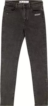 Джинсы Off-White Denim Skinny Jeans 'Dark Grey', серый