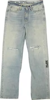 Джинсы Off-White Diag Broken Jeans 'Blue', синий