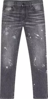 Джинсы Off-White Diag Outline Paint Skinny Jeans 'Vintage Grey/White', серый