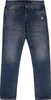 Джинсы Off-White Diag Stripes Slim Fit Jeans 'Blue', синий