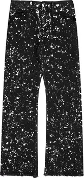 Джинсы Off-White Paint Relax Slim Jeans 'Black', черный