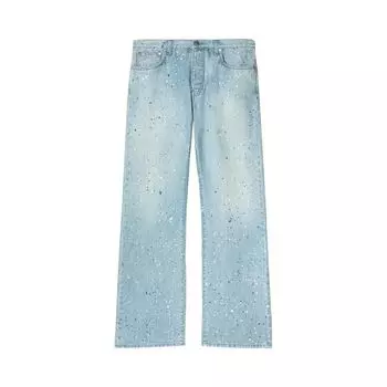 Джинсы Off-White Paint Relaxed Jeans 'Navy Blue/Multicolor', синий