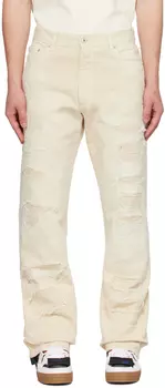 Джинсы Off-White стандартного размера с 5 карманами Heron Preston