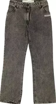 Джинсы Off-White Wash Cropped Leg Jeans 'Dark Grey', серый