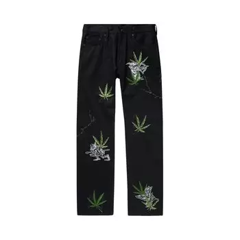 Джинсы Off-White Weed Skate Fit Jeans, черный
