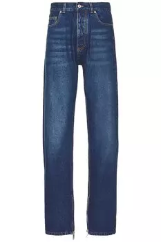Джинсы Off-White Zip Skate, цвет Medium Blue