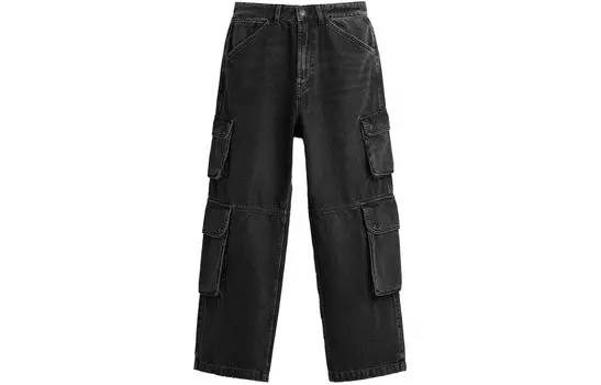 Джинсы ограниченной серии Year Of The Dragon для мужчин, черные Zara, черный