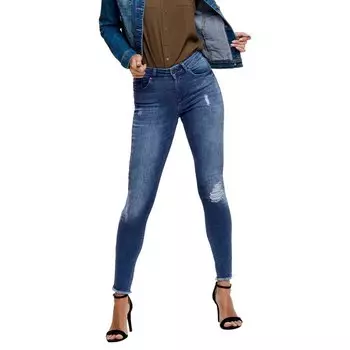 Джинсы Only Blush Life Mid Waist Ankle Raw REA2078, синий
