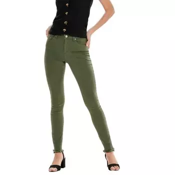 Джинсы Only Blush Mid Waist Skinny Ankle Ray Colour Life, зеленый