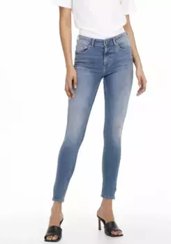 Джинсы ONLY до щиколотки "ONLBLUSH MID SK ANK ZIP DNM", синий