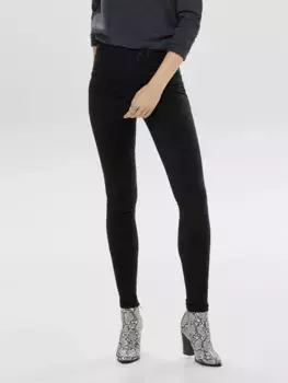 Джинсы ONLY с высокой талией "ONLROYA HW SKINNY BJ13964", дизайн с 5 карманами, черный
