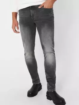 Джинсы ONLY Slim Fit Basic Hose Denim Pants ONSLOOM Stoned Washed, серый