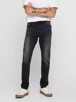 Джинсы ONLY Slim Fit Basic Hose Denim Pants ONSLOOM Stoned Washed, серый
