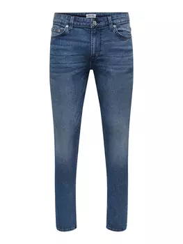 Джинсы ONLY Slim Fit Basic Hose Stoned Washed Denim Pants ONSLOOM, синий