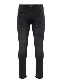 Джинсы ONLY Slim Fit Basic Hose Stoned Washed Denim Pants ONSLOOM, черный
