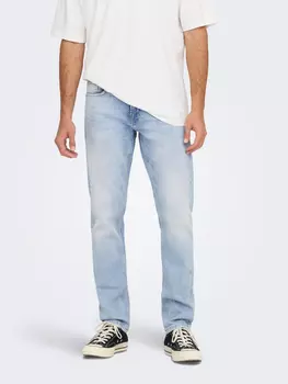 Джинсы ONLY Slim Fit Denim Hose Pants Stone Wash Trousers ONSWEFT, синий
