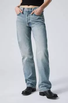 Джинсы Orbit со средней посадкой, прямые, обычные Weekday, синий