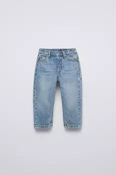 Джинсы оригинального покрытия ZARA, средне-синий