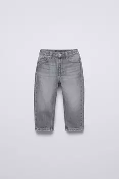 Джинсы оригинального покрытия ZARA, светло-серый