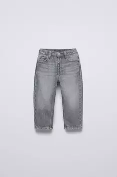 Джинсы оригинального покрытия ZARA, светло-серый