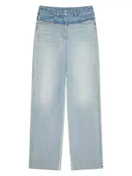 Джинсы оверсайз из смешанного денима Givenchy, цвет pale blue