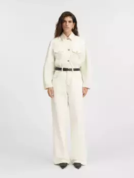 Джинсы оверсайз Ле де Ним большой Jacquemus, кремовый/табачный