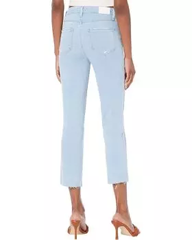 Джинсы Paige Cindy Crop w/ Raw Hem in Macaron Distressed, цвет Macaron Distressed