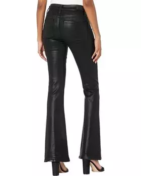 Джинсы Paige High-Rise Lou Lou w/ Exposed Buttonfly in Black Fog Luxe Coating, цвет Black Fog Luxe Coating