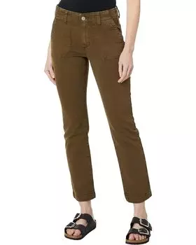 Джинсы Paige Mayslie Straight Ankle, цвет Vintage Olive Meadow