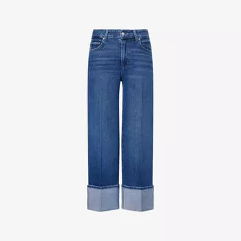 Джинсы Paige Sasha с отворотами, синий