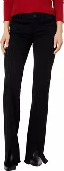 Джинсы Paige Sloane Front Seams and Slit in Black Shadow, цвет Black Shadow