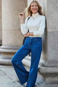 Джинсы палаццо из 100% хлопка Sosandar, синий