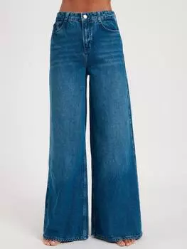 Джинсы палаццо со сверхвысокой посадкой Nobody's Child, цвет Blue Denim
