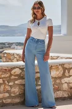 Джинсы палаццо Sosandar, синий