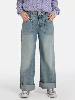 Джинсы palmer с манжетами Free People, синий