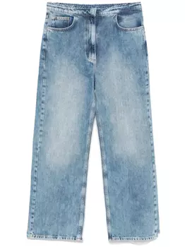 Джинсы Patrizia Pepe с потертостями на талии, синий